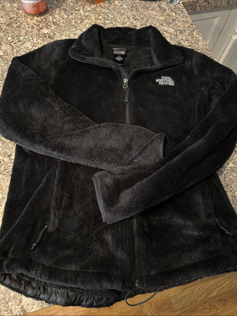 The North Face Women's Black Plush Fleece Zip Jacket